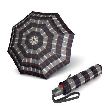 Umbrella Knirps T.200 Medium Duomatic Check Navy & Bordeaux Kn9532005480