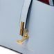 Leather handbag Tuscany Leather Agatha, Light blue