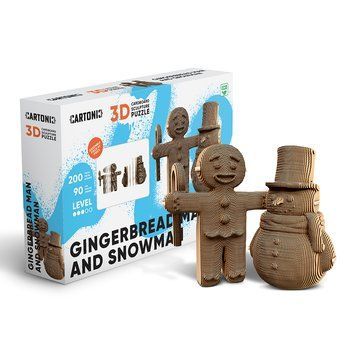 GINGERBREAD MAN AND SNOWMAN 3D Puzzle Cartonic