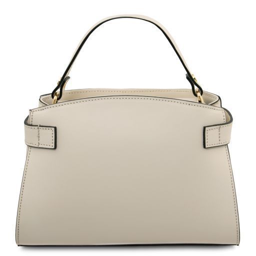 Leather tote Tuscany Leather Maisy, Beige