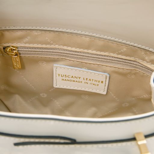 Leather tote Tuscany Leather Maisy, Beige