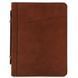 Leather document case with handle and ring binder Tuscany Leather Cesare, Brown