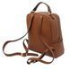 Soft leather backpack Tuscany Leather Prisma, Cognac