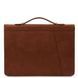 Leather document case with handle and ring binder Tuscany Leather Cesare, Brown