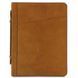 Leather document case with handle and ring binder Tuscany Leather Cesare, Natural