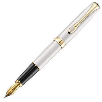 Diplomat Excellence A2 Fountain Pen Pearl White Gold