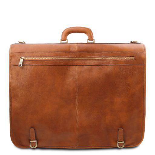 Garment leather bag Tuscany Leather Papeete, Dark Brown