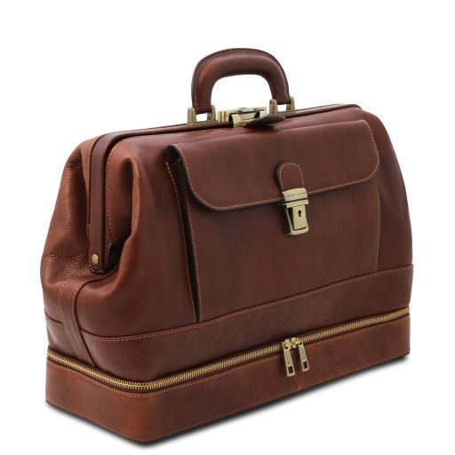Exclusive double-bottom leather doctor bag Tuscany Leather Giotto