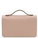 Leather clutch with chain strap Tuscany Leather Opera, Nude