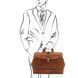 Exclusive double-bottom leather doctor bag Tuscany Leather Giotto