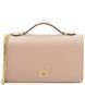 Leather clutch with chain strap Tuscany Leather Opera, Nude