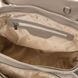 Leather handbag Tuscany Leather Tulipan, Light Taupe