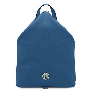 Soft leather backpack Tuscany Leather Dublin, Denim