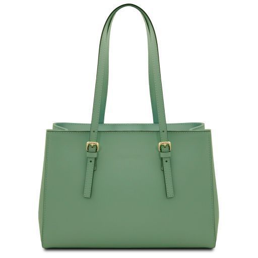 Leather shoulder bag Tuscany Leather TL Bag, Mint Green