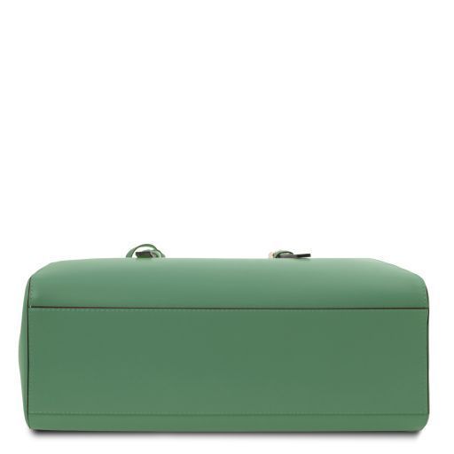 Leather shoulder bag Tuscany Leather TL Bag, Mint Green