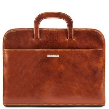 Document Leather briefcase Tuscany Leather Sorrento, Honey