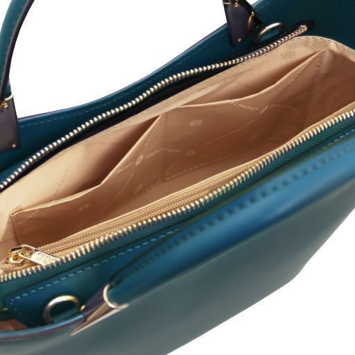 Leather handbag Tuscany Leather TL Bag, Teal