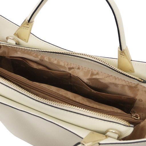 Leather handbag Tuscany Leather TL Bag, Beige