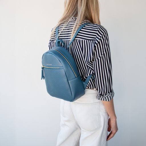 Leather backpack Tuscany Leather Arco, Black