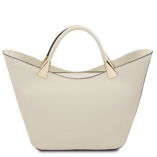 Leather handbag Tuscany Leather TL Bag, Beige