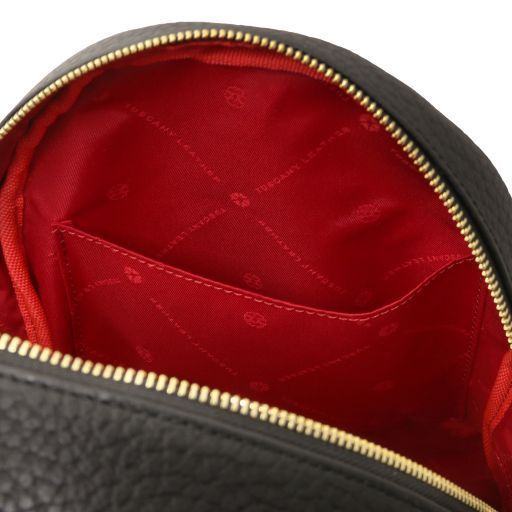 Leather backpack Tuscany Leather Arco, Black