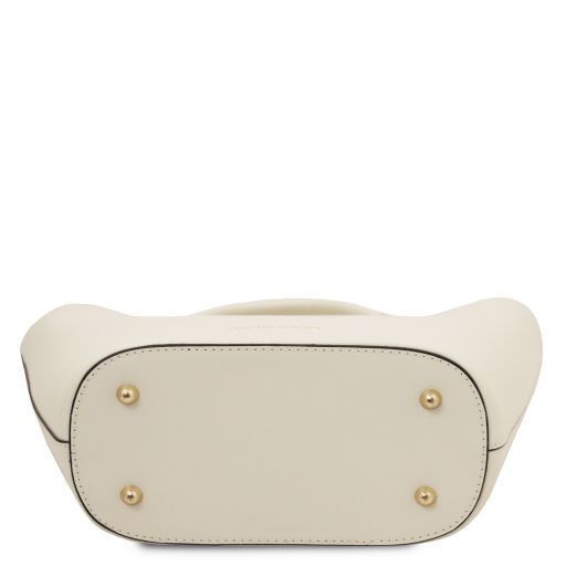 Leather handbag Tuscany Leather TL Bag, Beige