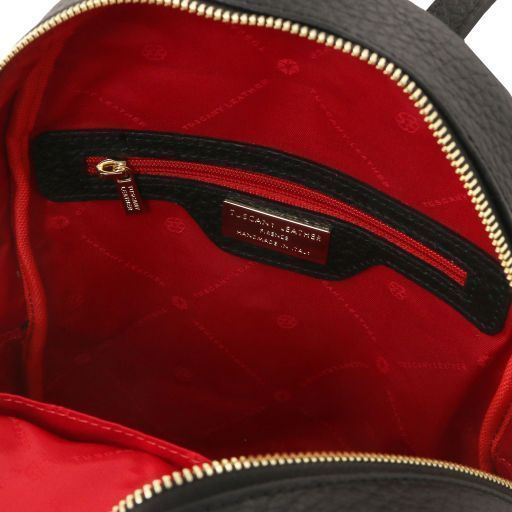 Leather backpack Tuscany Leather Arco, Black