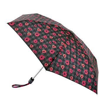 Women&rsquo;s Folding Umbrella Fulton Tiny-2 L501 Houndstooth Poppy