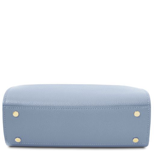 Leather tote Tuscany Leather Maisy, Light blue