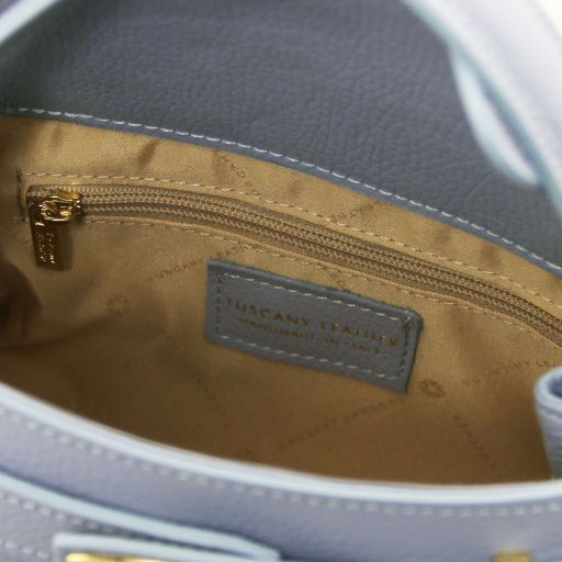 Leather tote Tuscany Leather Maisy, Light blue