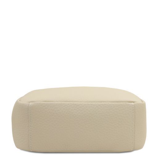 Leather backpack Tuscany Leather Arco, Beige
