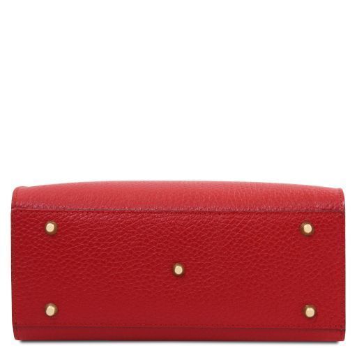 Leather handbag Tuscany Leather Dama, Lipstick Red