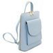 Small leather backpack for women Tuscany Leather TL Bag, Light blue