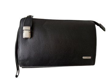 Men's clutch on the zipper Karya leather 0370-45 Black