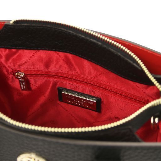 Leather handbag Tuscany Leather Dama, Black
