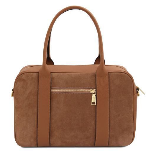 Leather handbag Tuscany Leather Stephany, Coffee