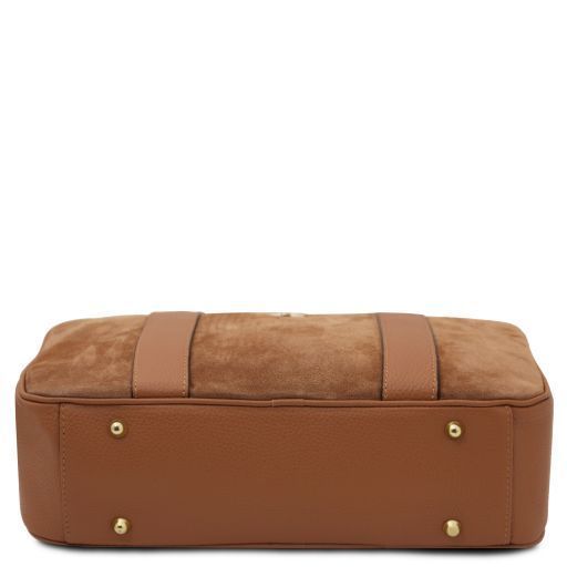 Leather handbag Tuscany Leather Stephany, Coffee