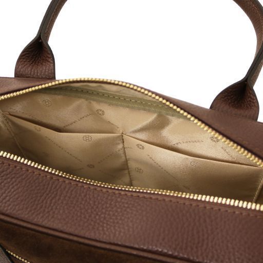 Leather handbag Tuscany Leather Stephany, Coffee
