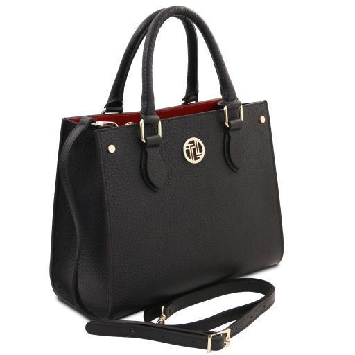 Leather handbag Tuscany Leather Dama, Black