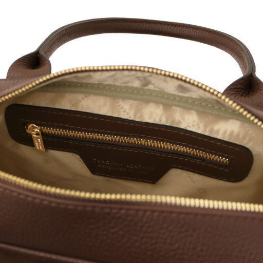 Leather handbag Tuscany Leather Stephany, Coffee