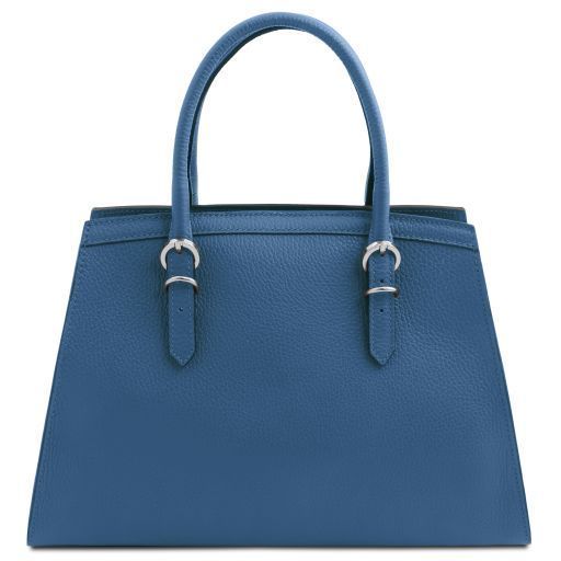 Leather handbag Tuscany Leather TL Bag, Denim