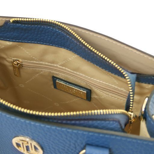 Leather handbag Tuscany Leather Dama, Denim