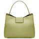 Leather secchiello bag Tuscany Leather Clio, Lime Green