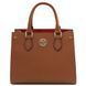 Leather handbag Tuscany Leather Dama, Cognac