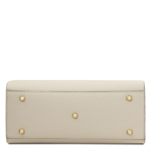 Leather handbag Tuscany Leather Dama, Beige