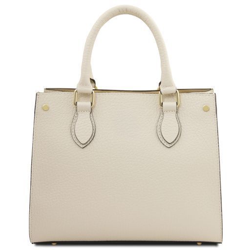 Leather handbag Tuscany Leather Dama, Beige