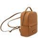 Woven printed leather backpack Tuscany Leather Dedalo, Cognac