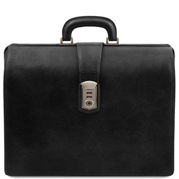 Leather Doctor bag briefcase 3 compartments Tuscany Leather Canova