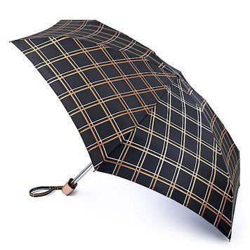 Women&rsquo;s Folding Umbrella Fulton Tiny-2 L501 Golden Check
