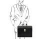 Leather Doctor bag briefcase 3 compartments Tuscany Leather Canova